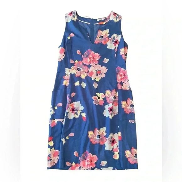 Joules Elayna V-Neck Sleeveless Linen Sheath Dress Size 8 - Picture 2 of 9